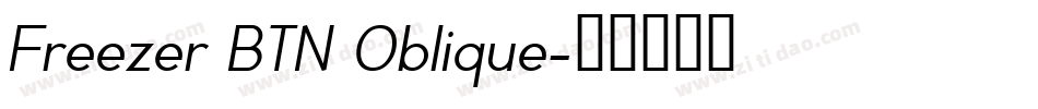 Freezer BTN Oblique字体转换